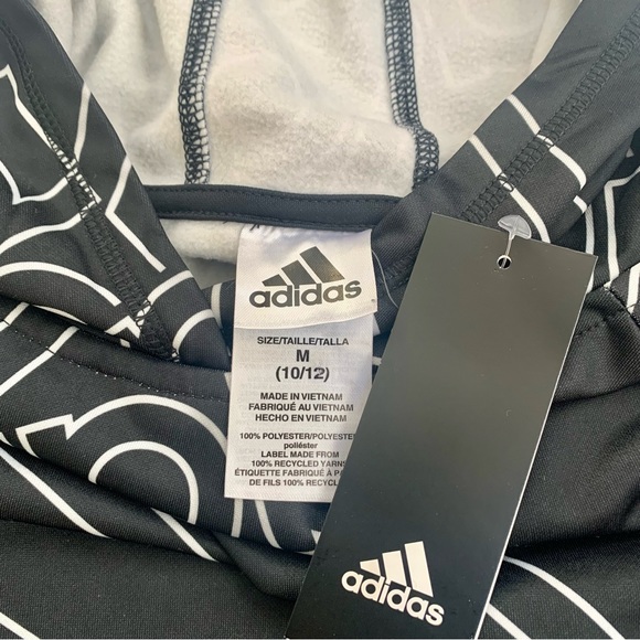 NWT Adidas Print Hooded Sweatshirt boys 10-12 - Picture 5 of 5